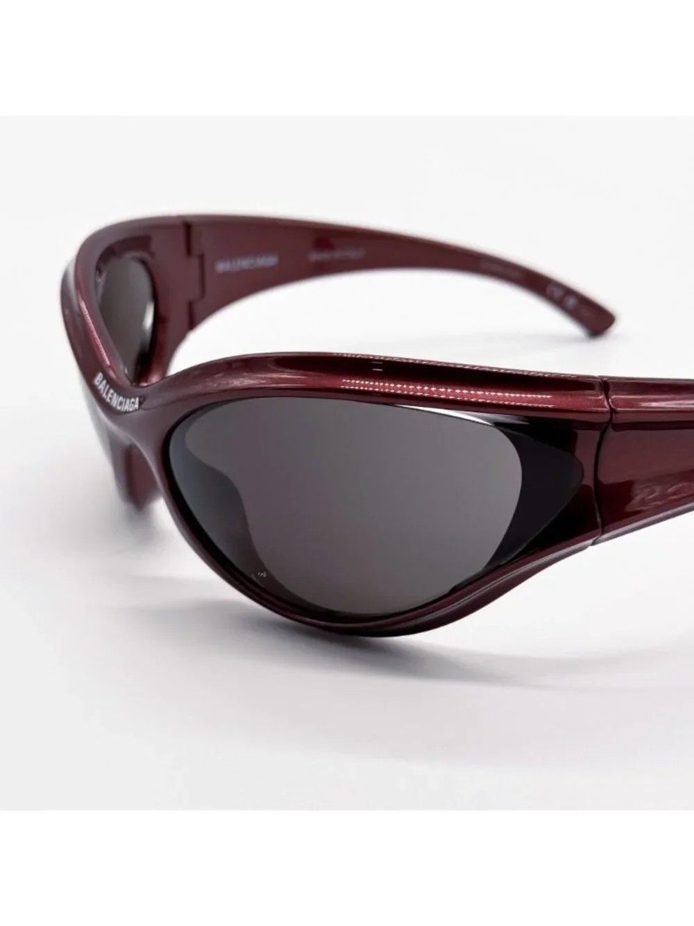 NEW BALENCIAGA BB0317S 002 SUNGLASSES BURGUNDY UNISEX EYEWEAR BALENCIAGA - Picture 6 of 9
